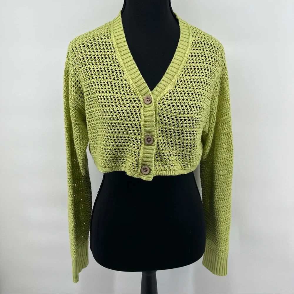 Love‎ Tree Lime Cardigan Sweater